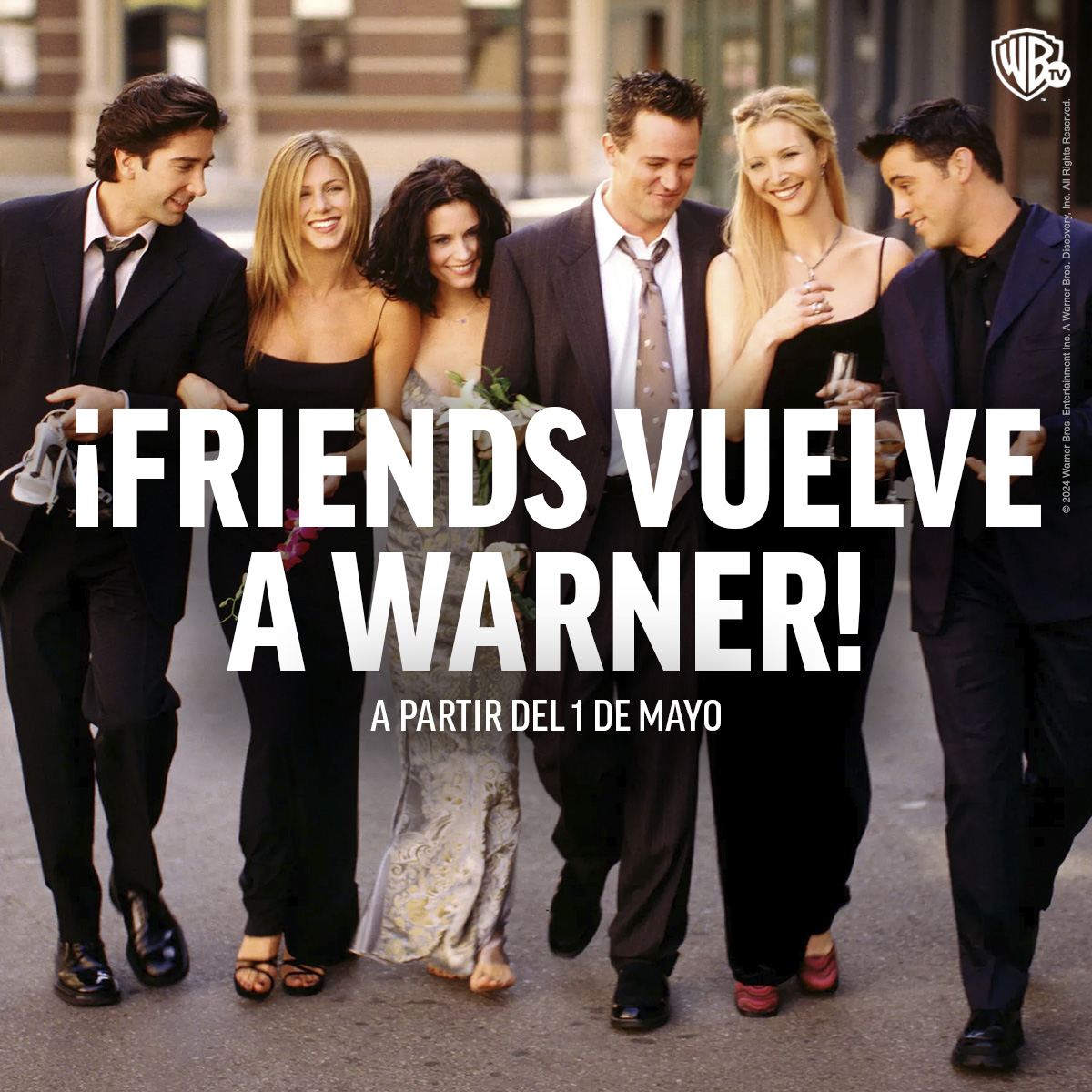 ¡ESTO NO ES SIMULACRO! ¡FRIENDS VUELVE A CASA! FRIENDS VUELVE A WARNER 😍 A partir del 1 de mayo, vuelve a encontrarte con Ross, Phoebe, Rachel, Monica, Chandler y Joey, ¡Nuestra serie favorita regresa con una super maratón de TODO EL DÍA ☕💙 ¿Tan emocionados como nosotros?