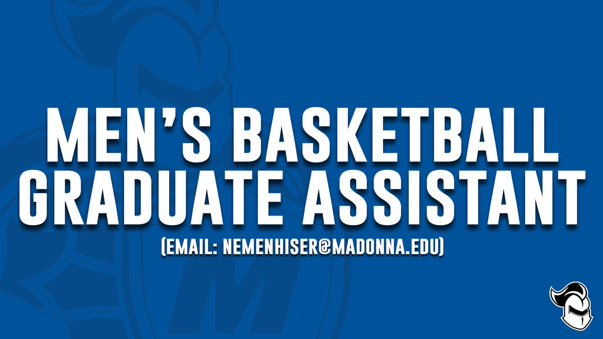 Madonna University Men’s Basketball will be hiring a Graduate Assistant for 24-25. GA will have real responsibilities on court / film / recruiting for a quality NAIA program. Resumes to nemenhiser@madonna.edu