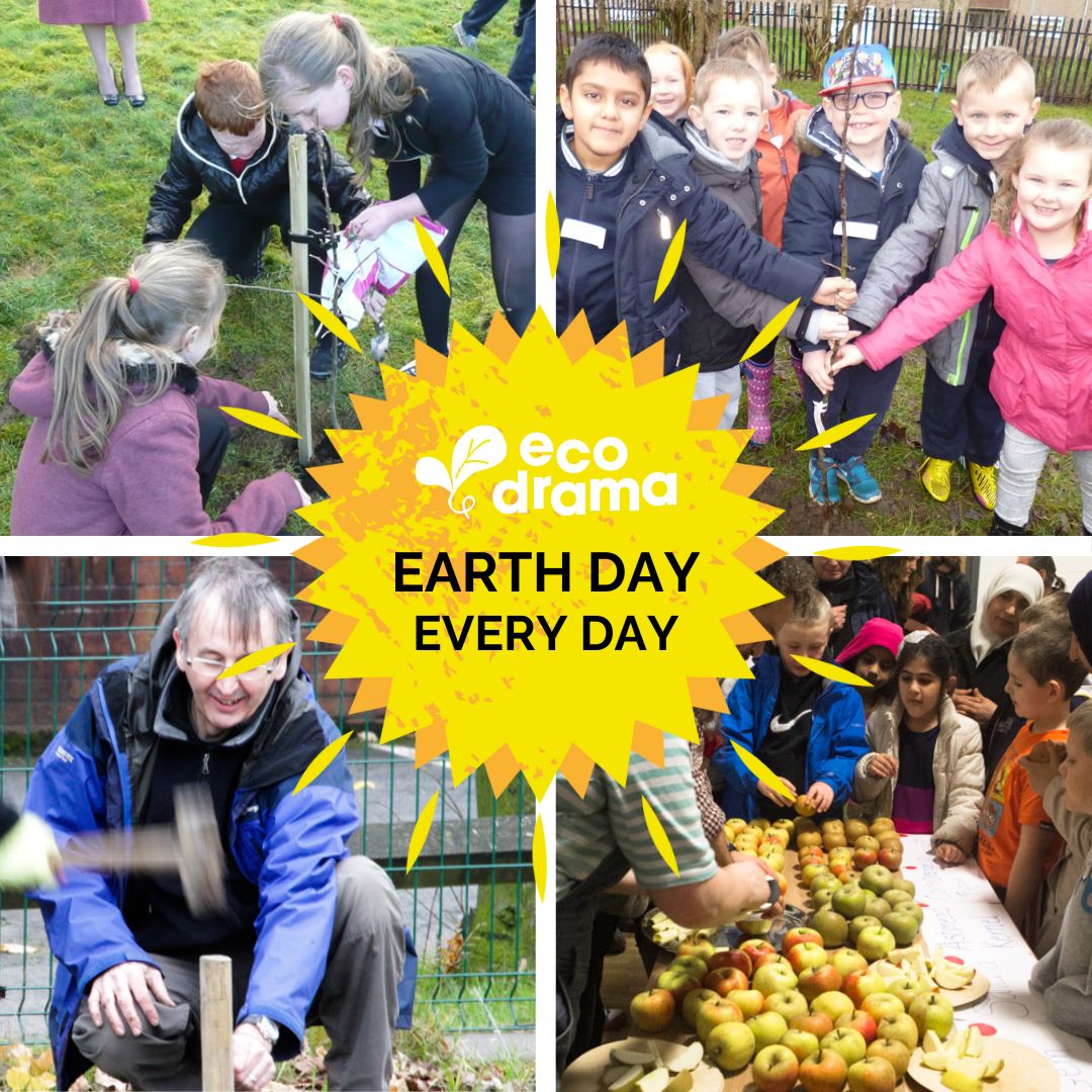 This year, Eco Drama will support schools & communities across Glasgow to plant 130 Scottish heritage fruit trees. 🍏🍎Small acts of practical action, alongside arts-based engagement to nurture nature. What small acts can you do? 🌍🌱💚 #EarthDay #EarthDay2024 #EarthDayEveryDay