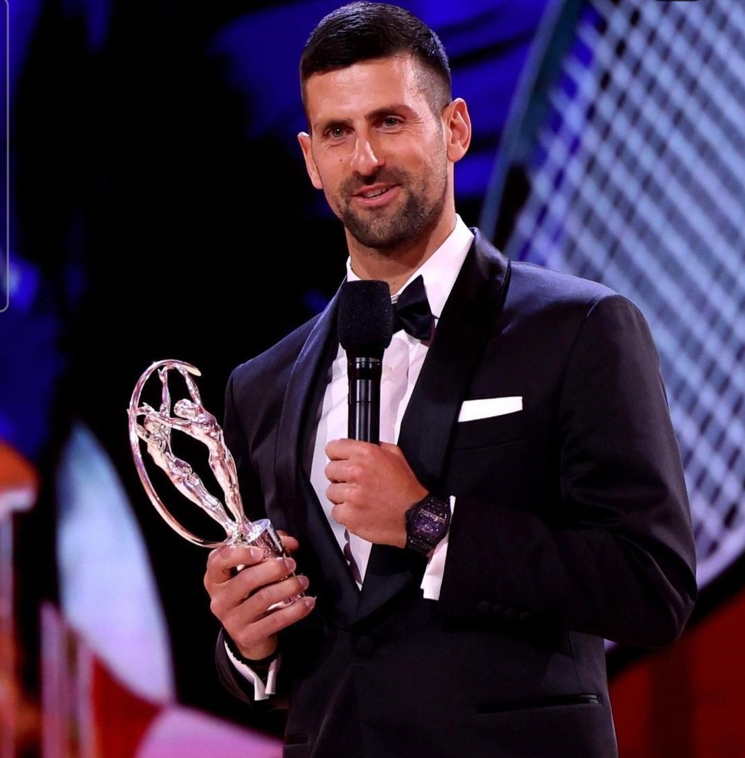 In Madrid @DjokerNole wins Sportsman of the Year at the Laureus World Ports Awards