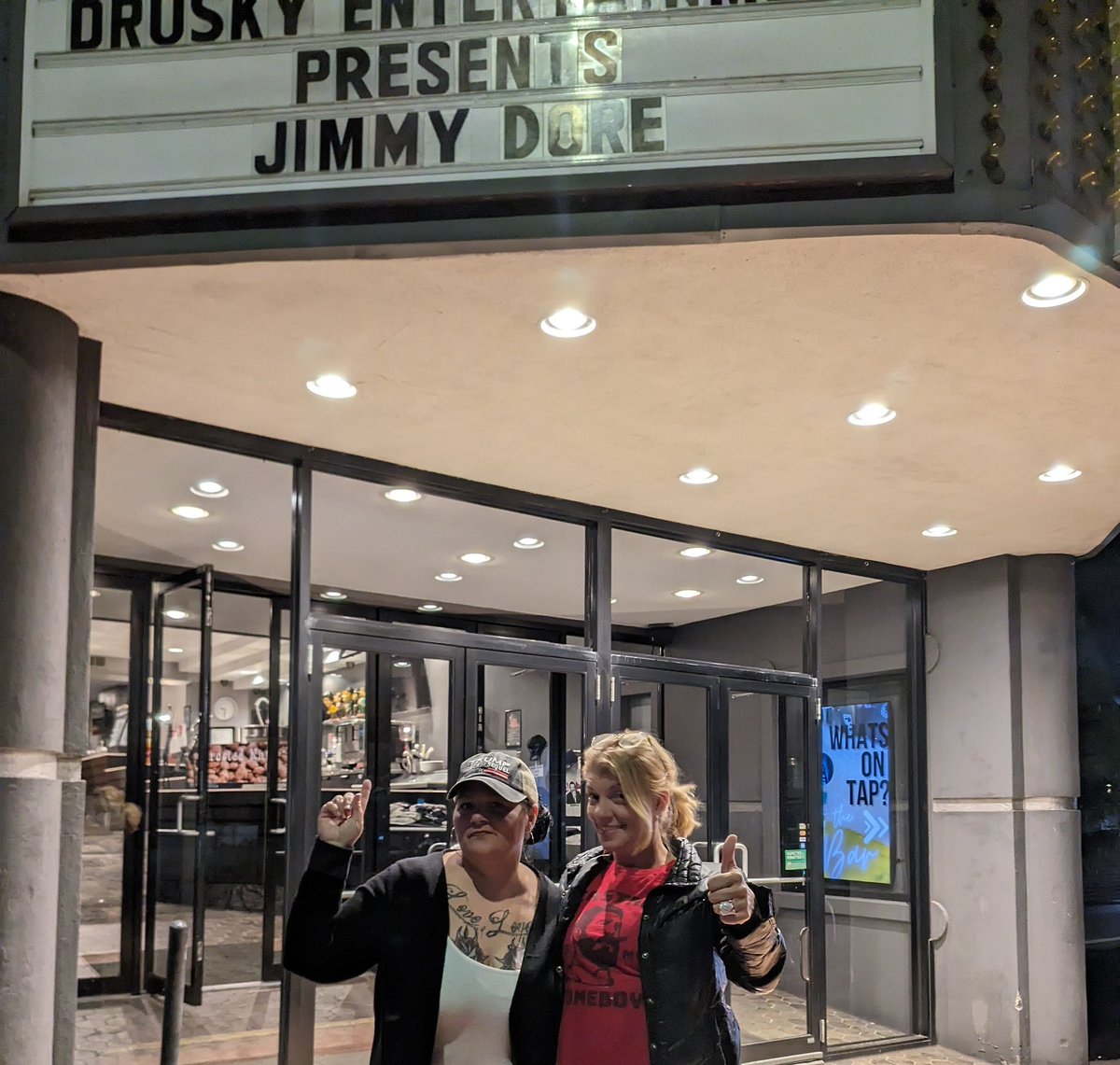 @jimmy_dore Kate in her Castro shirt. Me in my Trump hat: we loved the show!