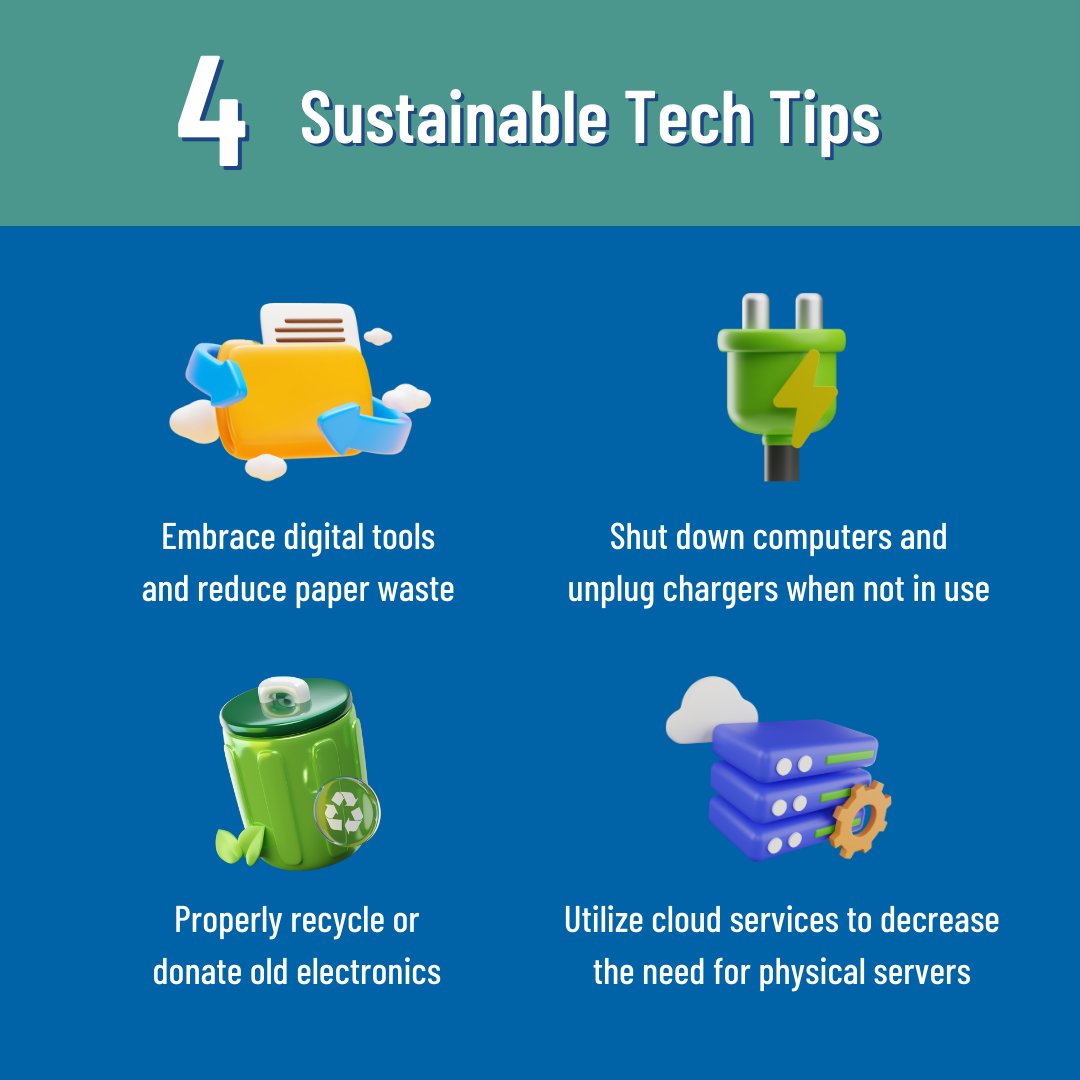 🌍 Happy Earth Day! 🌍 As we celebrate our planet today, it's crucial to consider how our technology choices impact the environment. Here are some practical tips to make your tech use more sustainable. 🌱💻 #EarthDay #Sustainability #TechForGood