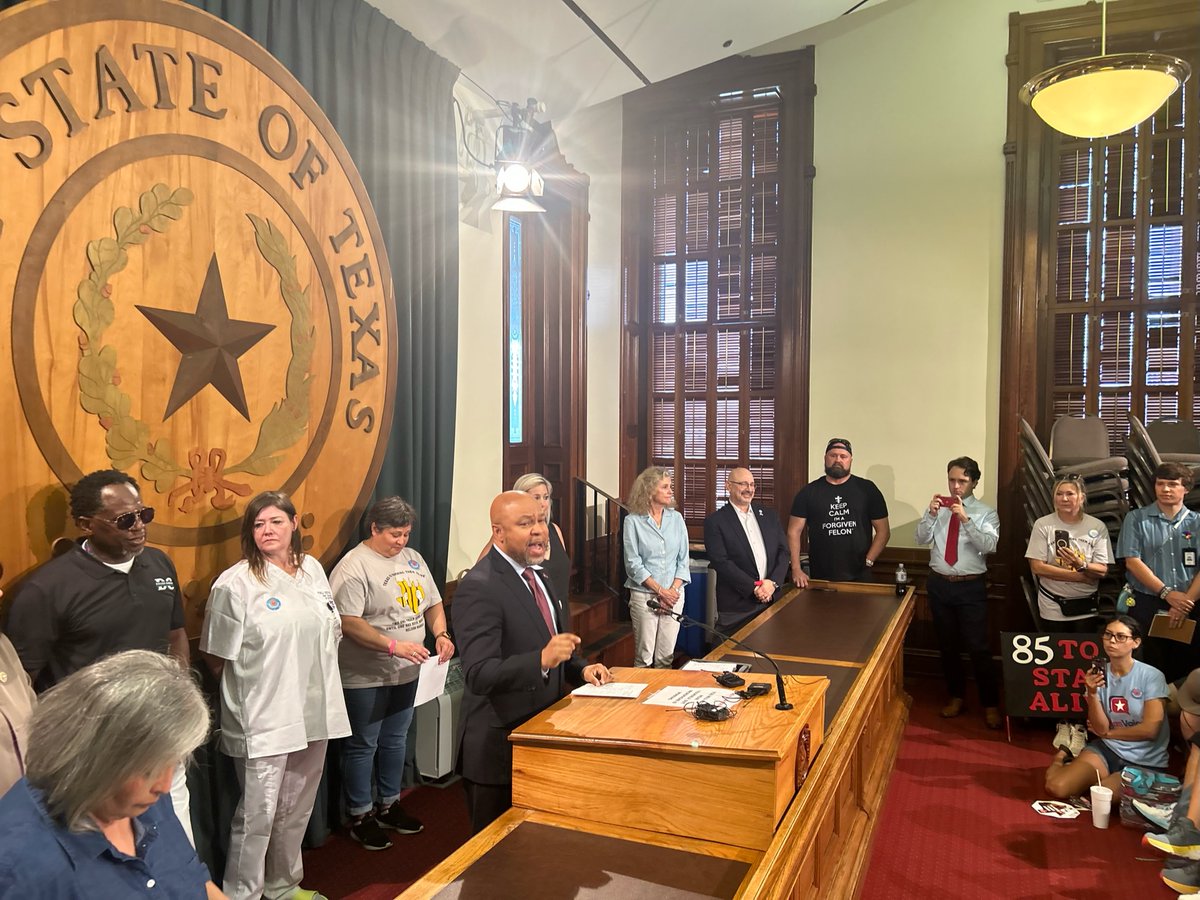 I spoke at TPCA press conference today reaffirming that we must address the inhumane conditions in our prisons where temperatures can reach 140 degrees leading to sickness and death. We can do better and have the resources to do it, we just don't have the will. #txlege