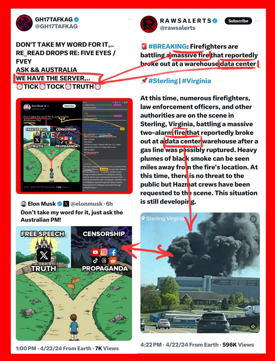 ‼️WE HAVE THE👉SERVER👈WINK by: ELON‼️ HOURS BEFORE A🔥MASSIVE FIRE🔥BREAKS OUT AT A👉WAREHOUSE DATA CENTER👈,.. DO YOU BELIEVE IN COINCIDENCES?😎👇