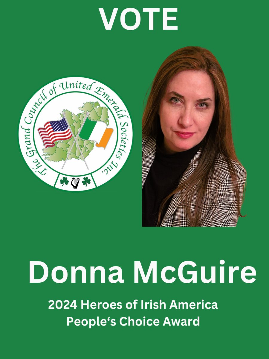 VOTE FOR DONNA MCGUIRE @IrishEcho HEROES OF IRISH AMERICA PEOPLE CHOICE AWARD conta.cc/3w6SbSj