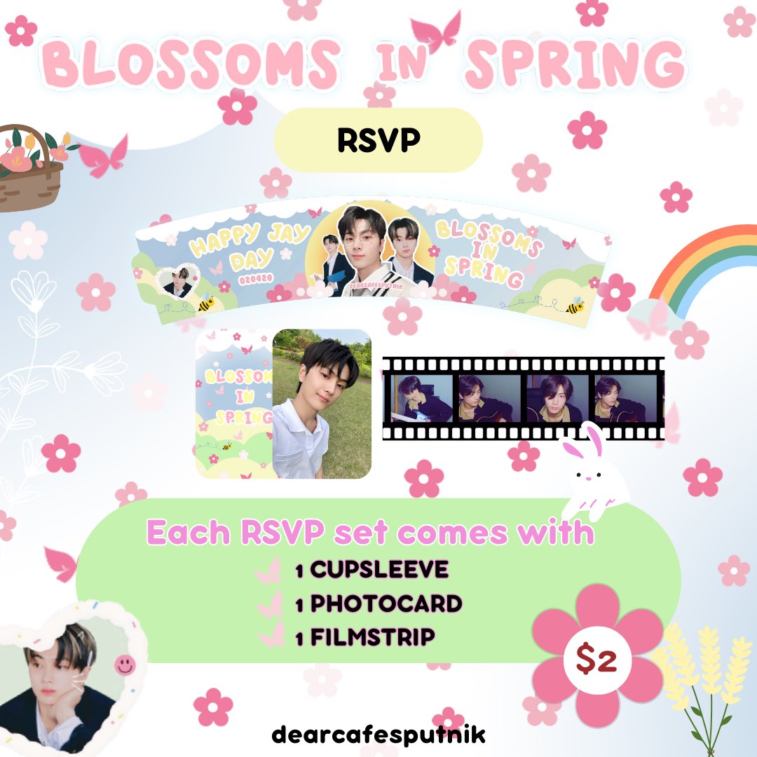 ꒱.. <a href="/dearcafesputnik/">dearcafesputnik</a> ‘s blossoms in spring rsvp set ! ♡ 

# preorder’s are available to order through the google form in our linktree (found in bio)! ꒱

* there is an option to pick up the rsvp set at the event or shipped! 

tags: enhypen enha concert jay wts