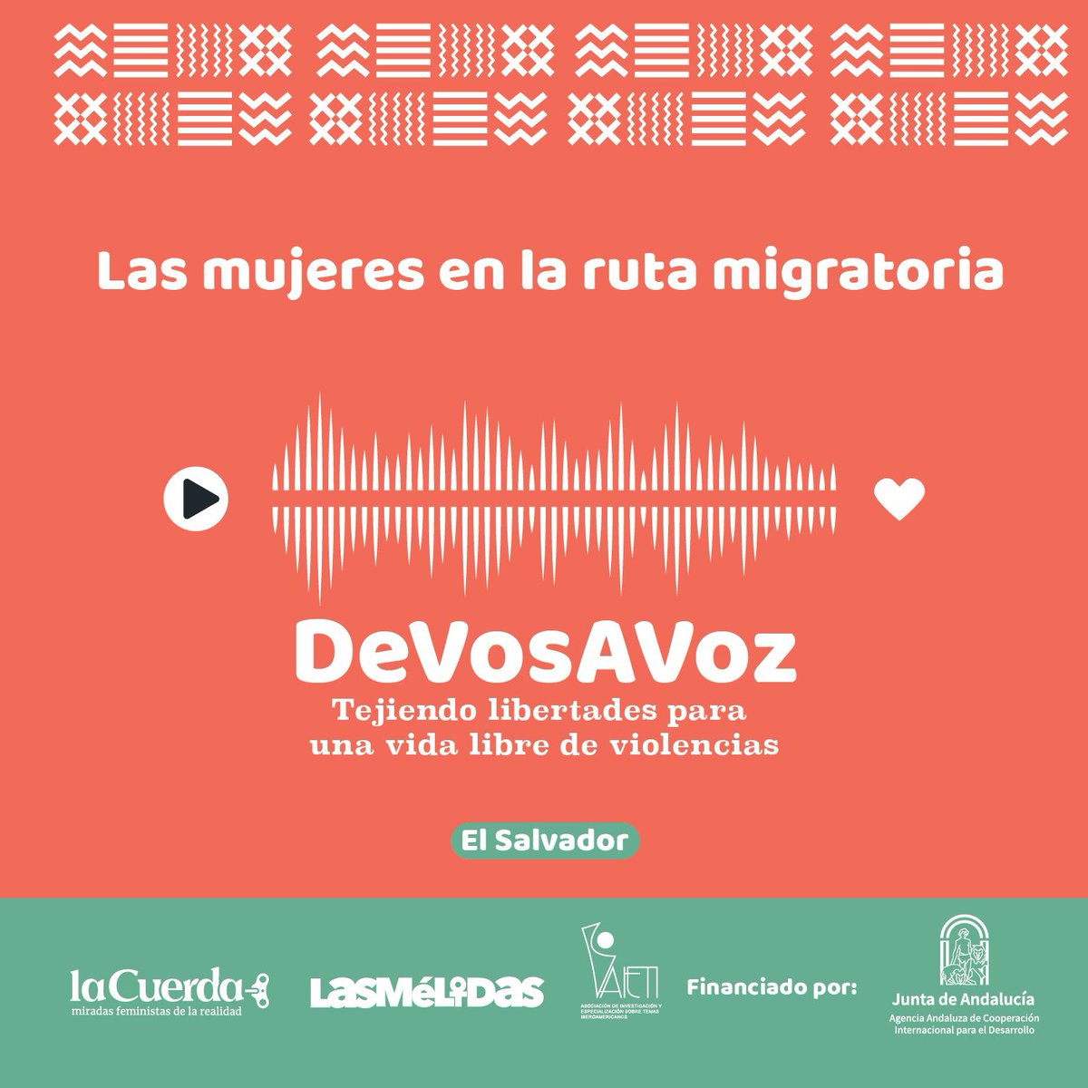 gazetagt's tweet photo. Hoy en el marco de la Campaña #DeVosAVoz, #TejiendoLibertades para #VidasLibres, les presentamos el radio reportaje "Las mujeres en la ruta migratoria".
Podrán escucharlo en el siguiente enlace https://t.co/0hWV06x8pE
#Feministas
@laCuerda2
@BarraconDigital
@lasmelidas https://t.co/Spip5PlsS5