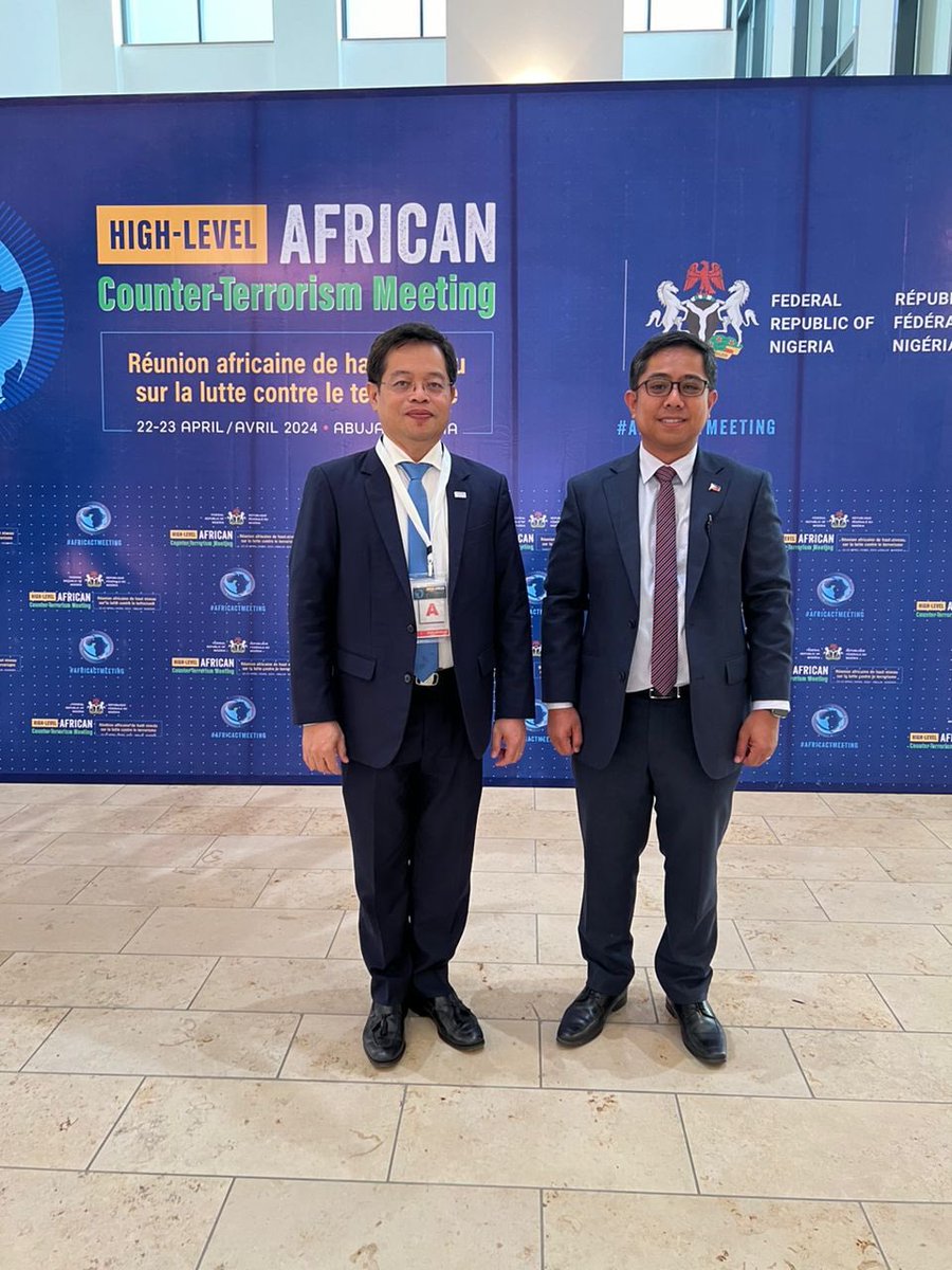 The Philippines 🇵🇭 is pleased to participate in and support the #AfricaCTMeeting in #Abuja. PH congratulates @NigeriaGov & @UN_OCT in efforts to address the scourge of Terrorism in #Africa. @DFAPHL @SecManalo #UNiteToCounterTerrorism