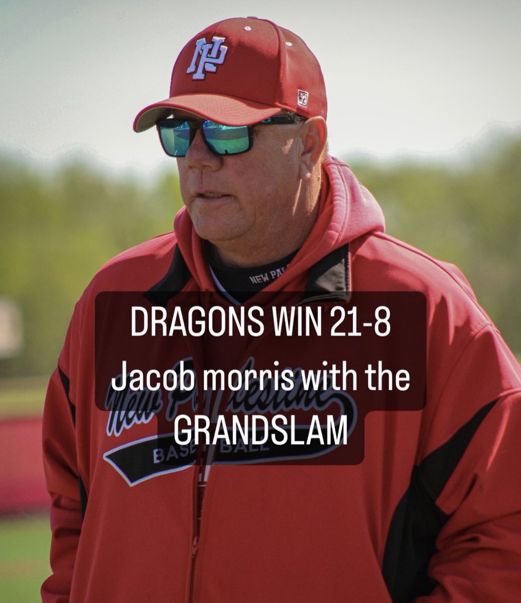 New Palestine baseball with another victory tonight!! @SouthernHancock @llantrip @NewPalBaseball @MooreNPJH @MitchanerNPHS @BurkNPHS #WeAreDragons