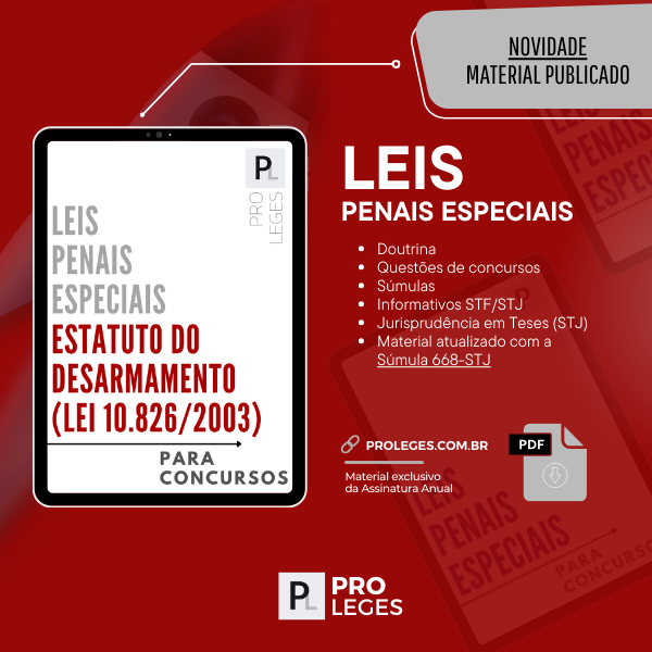 proleges's tweet photo. 🎯Estatuto do Desarmamento - Lei 10.826/2003
- atualizado com a Súmula 668-STJ

📚Leis comentadas artigo por artigo:
https://t.co/oVgRxYF1Nr https://t.co/iBVeFbsDyX