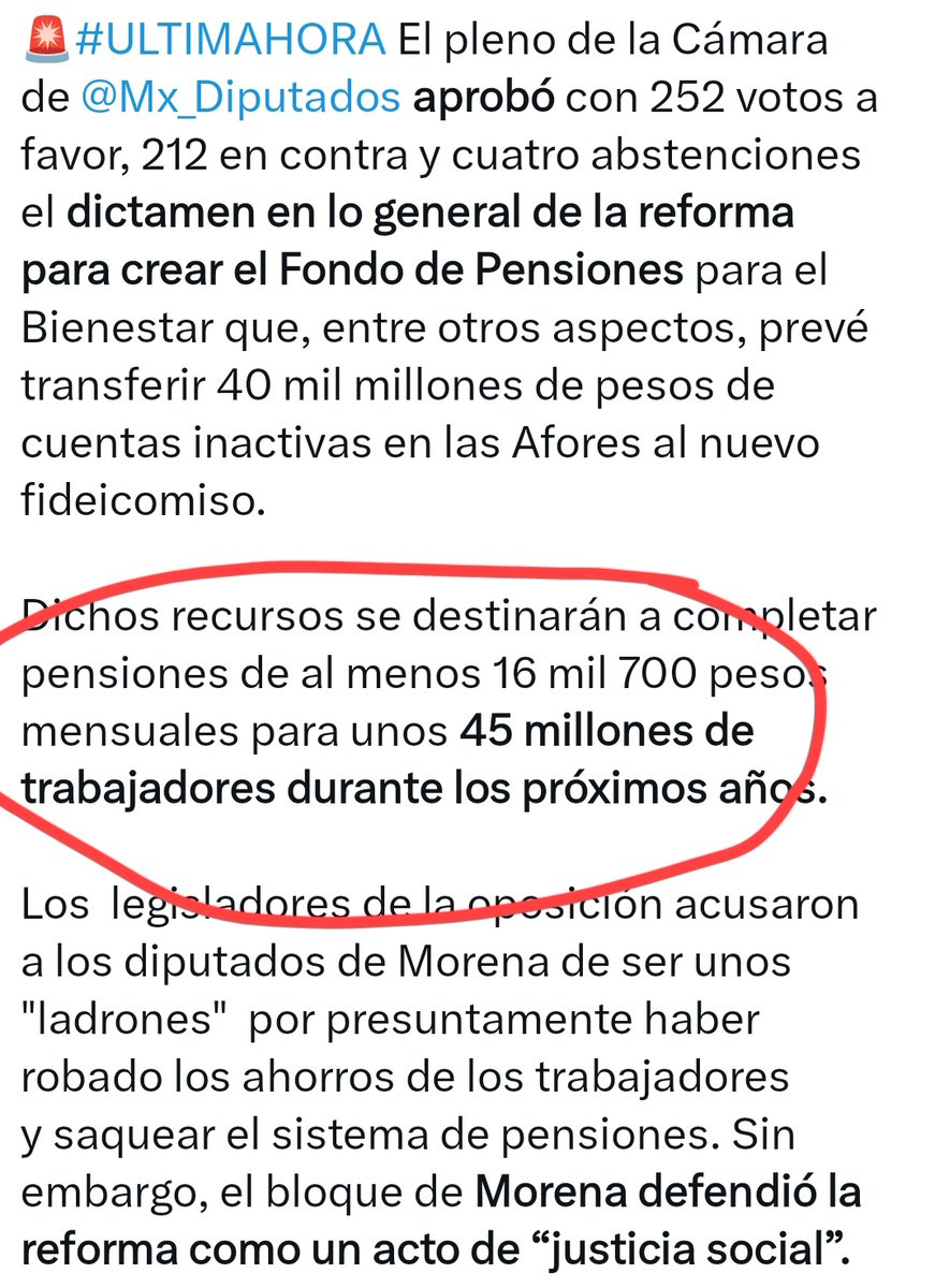 Se consuma el robo en lo general de las Afores.. Pero, no me salen las cuentas $40,000,000,000 / 45,000,000 trabajadores = $ 889 pesos Es decir, no les alcanza ni para el primer mes ni para completar NADA, VAN POR LO DEMAS, SE LOS ASEGURO.