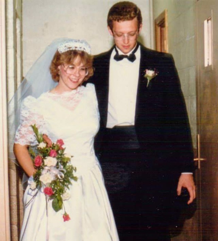 Met at Bible College in 81, but he ended up dating my roommate for several months. Started dating in 84 when I began teaching at his alma mater. His sister was in my class. Married in 87 - my college roommate was my matron of honor. Still married for almost 37 years.