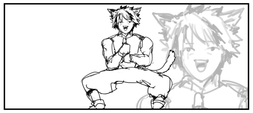 固定の忍者を描いたらサスケェ…と魔法陣グルグルを足して2で割った感じになった 
