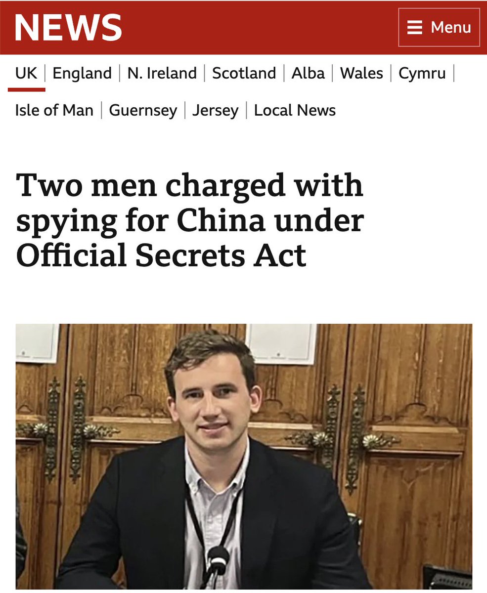 Two torys charged with spying for China
No Blue tents
no mention of the party they work for
No doorstepping the miniser or politicians they work for
MSM are as corrupt as their tory masters