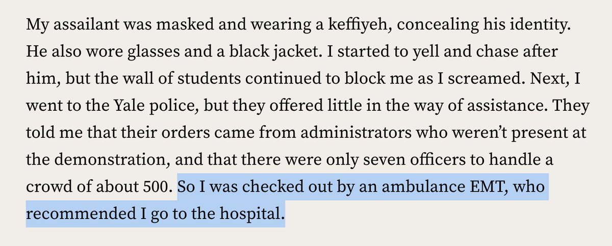 This is such a funny detail in a story about an 'eye stabbing'