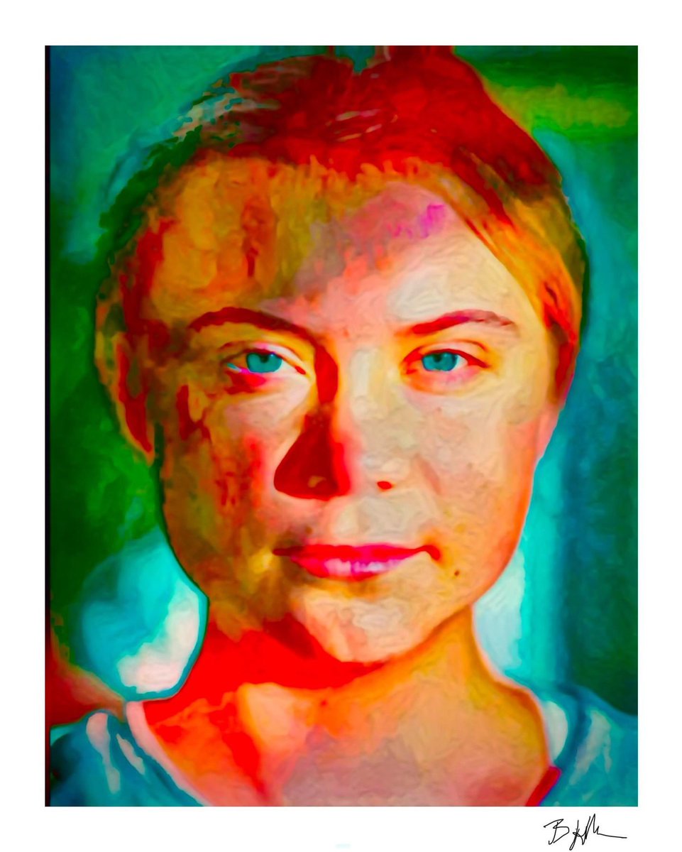 #Portrait of Ms. #GretaThunberg, in honor of #EarthDay.