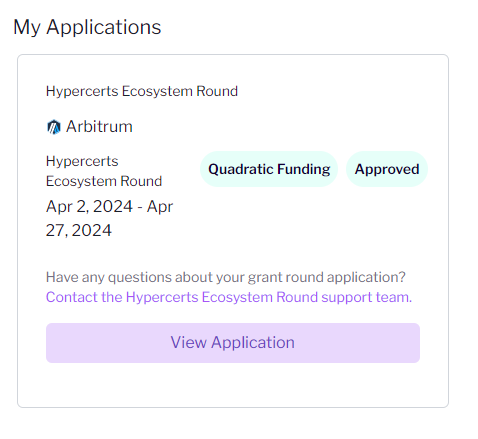 changecodeio's tweet photo. Excited and grateful to be officially approved to participate in #GG20 through the @hypercerts' ecosystem round! https://t.co/HJkdxhNHTe