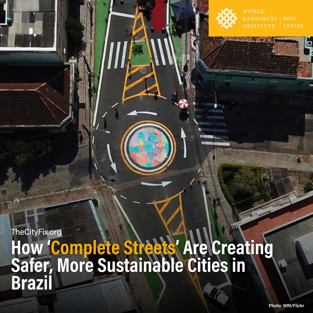 In 🇧🇷 #Brazil, '#CompleteStreets' isn't just a design concept; it's a life-saving transformation. 

Learn how improved infrastructure like #bike lanes and broader #sidewalks is fostering safer, more inclusive urban spaces. 🌳🚸 

🔗 bit.ly/4cyYUEK