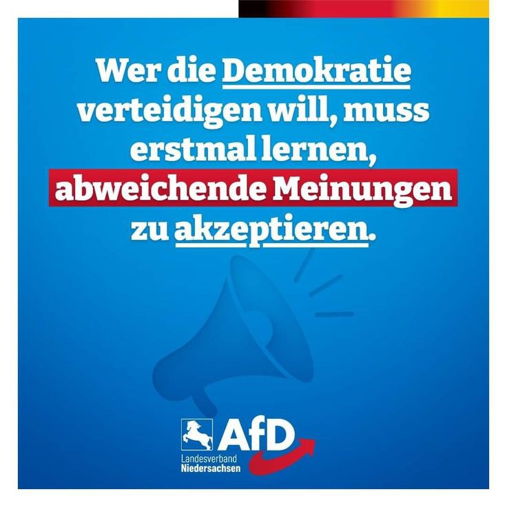 @von_blauweide Demokratie heißt Herrschaft des Volkes und nicht Bevormundung und Gängelung des Volkes. #nurnochAfD