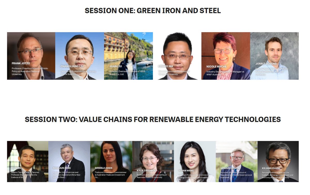 We'll have our ANU-Tsinghua Australia-China decarbonisation roundtable, on steel and renewables value chains in two weeks time. In Beijing and online, morning of 8 May. Register for online participation: app.glueup.cn/event/australi… PM or email for in person attendance.