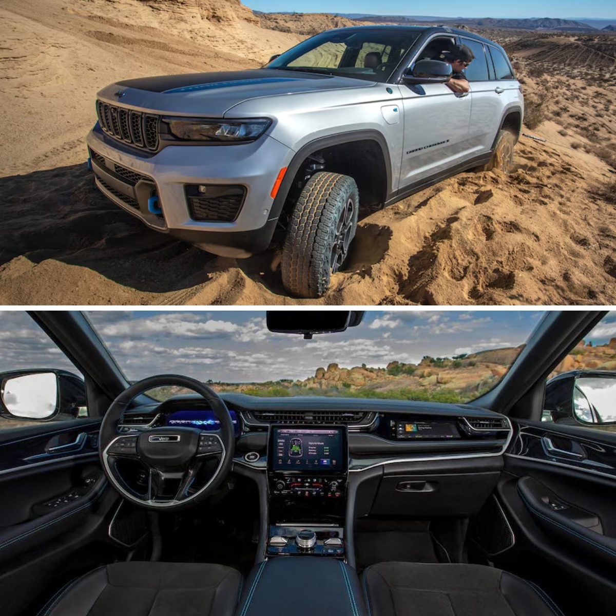 Let your sense of adventure go electric this #EarthDay with the help of a 2024 #Jeep #GrandCherokee4xe - where off-roading meets a greener future. 🙌🔋 #HappyEarthDay #GoElectric