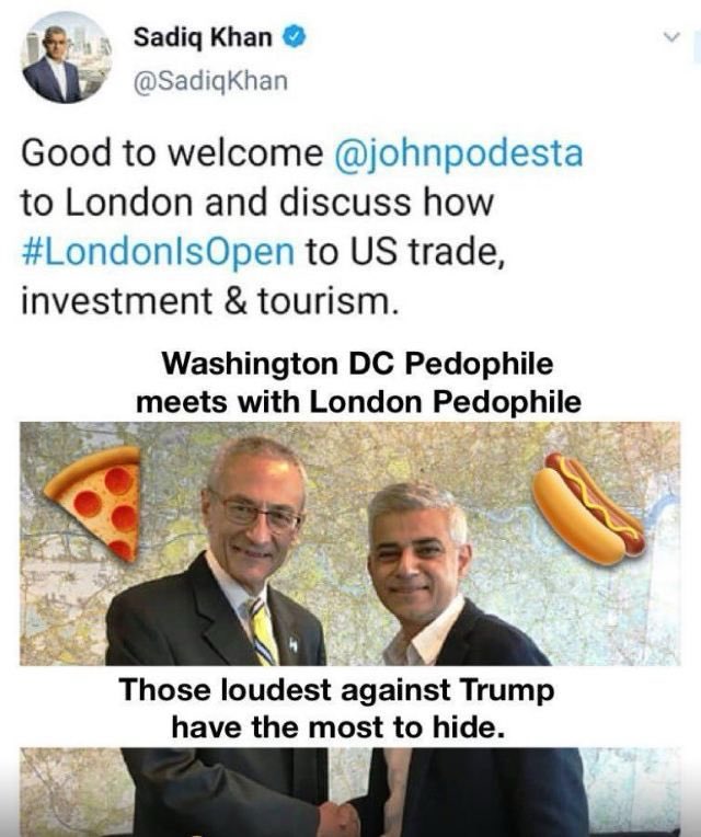 Washington DC pedo meets London pedo. 
I bet Khan has met this maker by now.