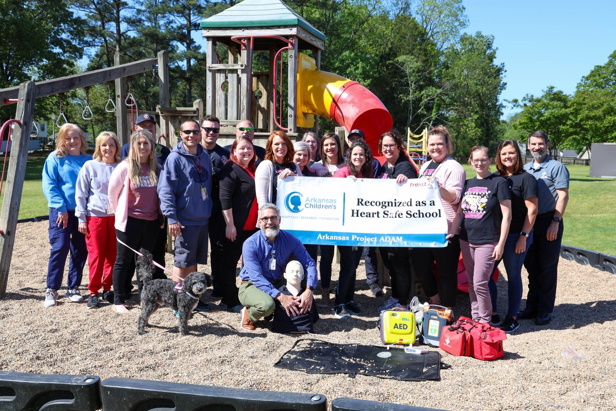 Congrats <a href="/WestsideCabot/">WestsideCabot</a> for being recognized as a Heart Safe School by <a href="/archildrens/">Arkansas Children's</a>. Westside participated in a Project ADAM Drill this morning which consisted of a team responding to a cardiac arrest emergency at school. CPR began within :30 seconds! We are Panther Proud!