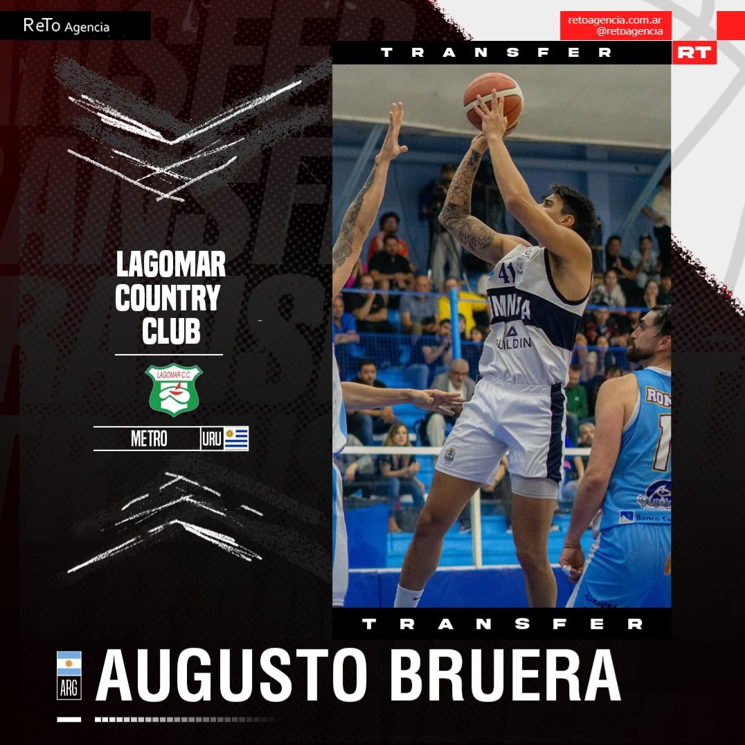 TRANSFER🔜🔥
AUGUSTO BRUERA
LAGOMAR COUNTRY CLUB
METRO 🇺🇾