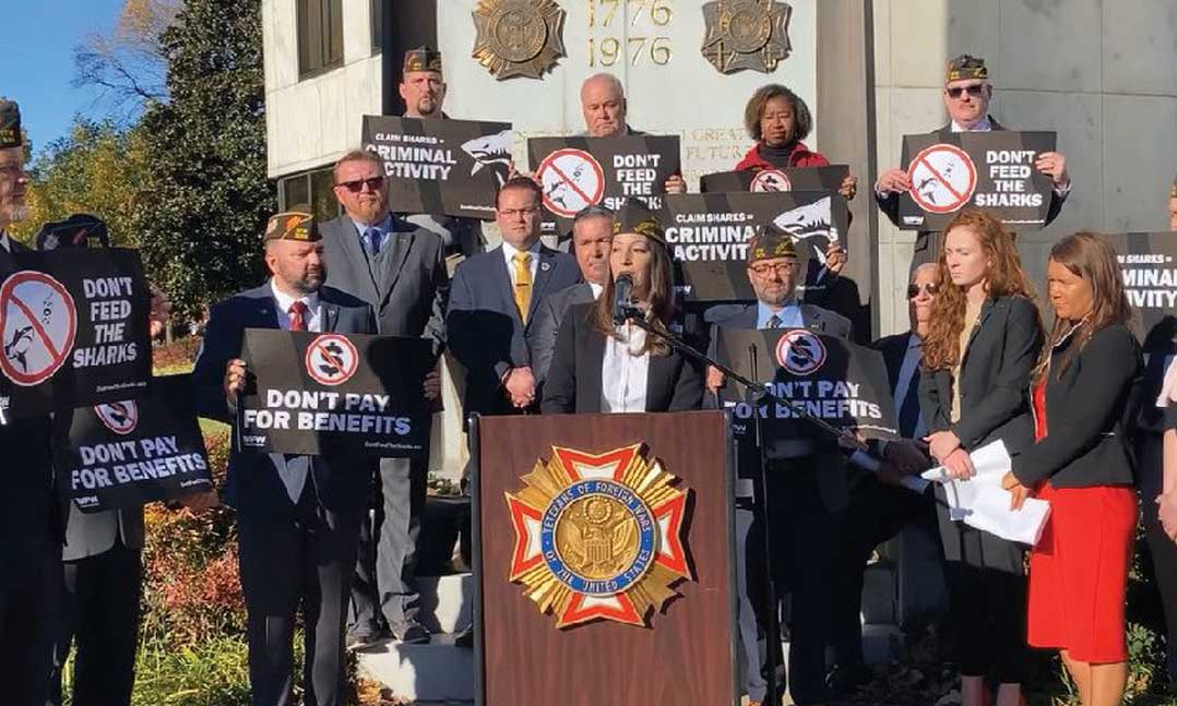 #VFW Commander-in-Chief Duane Sarmiento issued a powerful statement to veterans: Don’t Feed the Sharks. vfw.org/media-and-even…