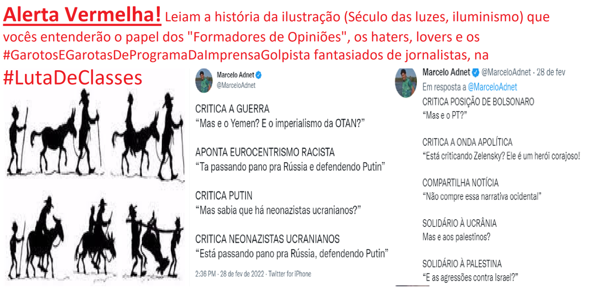 JesusCommunista's tweet photo. Pesquisem A Ilustração (Séc. das luzes, iluminismo) e entenderão o papel dos "formadores de opiniões", haters, lovers e dos #GarotosEGarotasDaMidia na #LutaDeClasses. Por isso que o 1% que controla os recursos naturais do planeta investem tanto dinheiro em Desinformação https://t.co/BueK2DYH9T