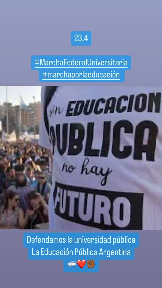 #MarchaFederalUniversitaria #MarchaPorLaEducación 🇦🇷❤️✊🏾