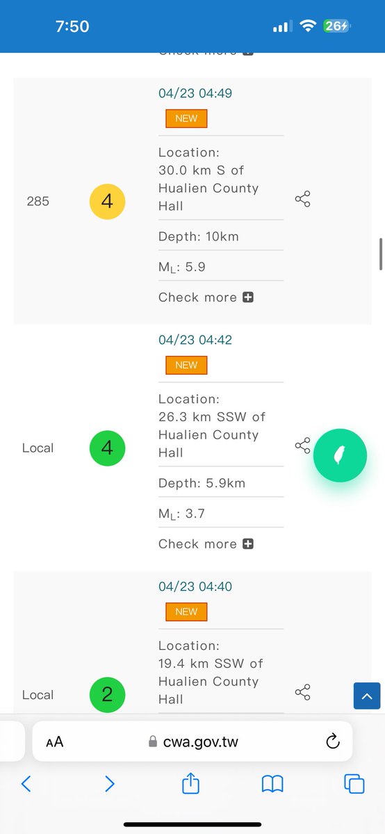 Spare a thought for those in Hualien, Taiwan right now - being rocked continuously by earthquakes all night. Any experts care to weigh in on what’s going on? Seems way more than just regular aftershocks