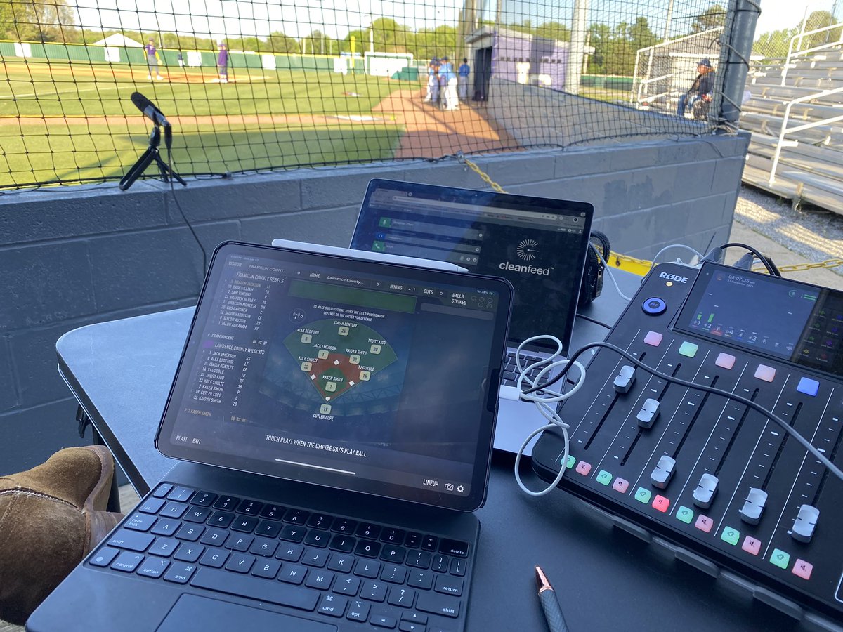 Just moments away from first pitch for Franklin Co @ Lawrence Co on WZYX Radio wzyxradio.net