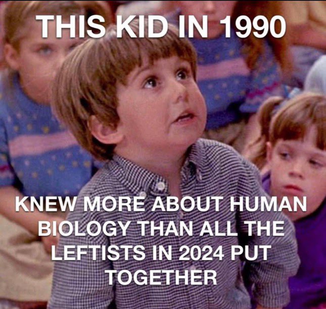 Who of you great friends out there remember this movie?? Kindergarten Cop!! This little guy knows the difference between a male and a female!! For crying out loud, get a grip you sheep. 2 genders only! 😳😳🤣🤣❤️❤️❤️