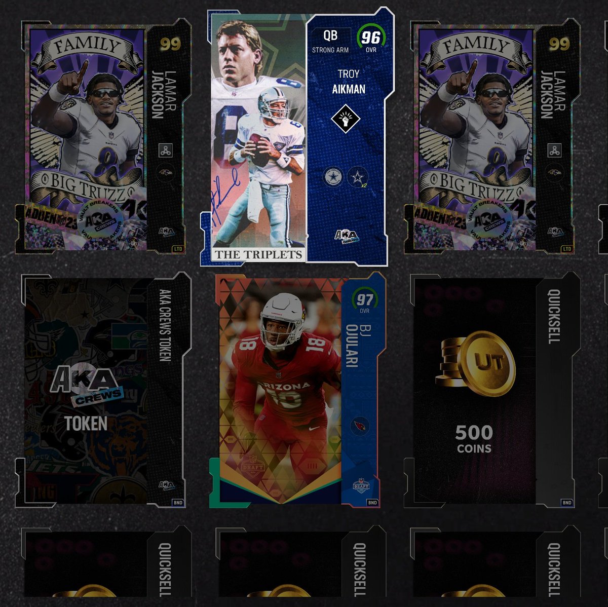 Riskos's tweet photo. @EASPORTS_MUT @cheetah @D1__JW @MiamiDolphins Aside from the fact that I got to LTDs today why @EASPORTS_MUT  advertises in game @Lj_era8 as "Bug Truzz" and neither the card or the player gets the nick name #fixmadden #fixorrefund https://t.co/n6ja8Z1irQ