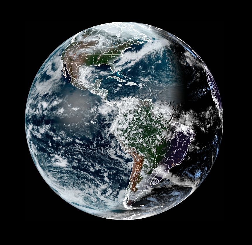 Happy Earth Day! From GOES (Geostationary Orbiting Environmental Satellite) 16, we'd say you look pretty good, Earth! 🤩 #NMwx