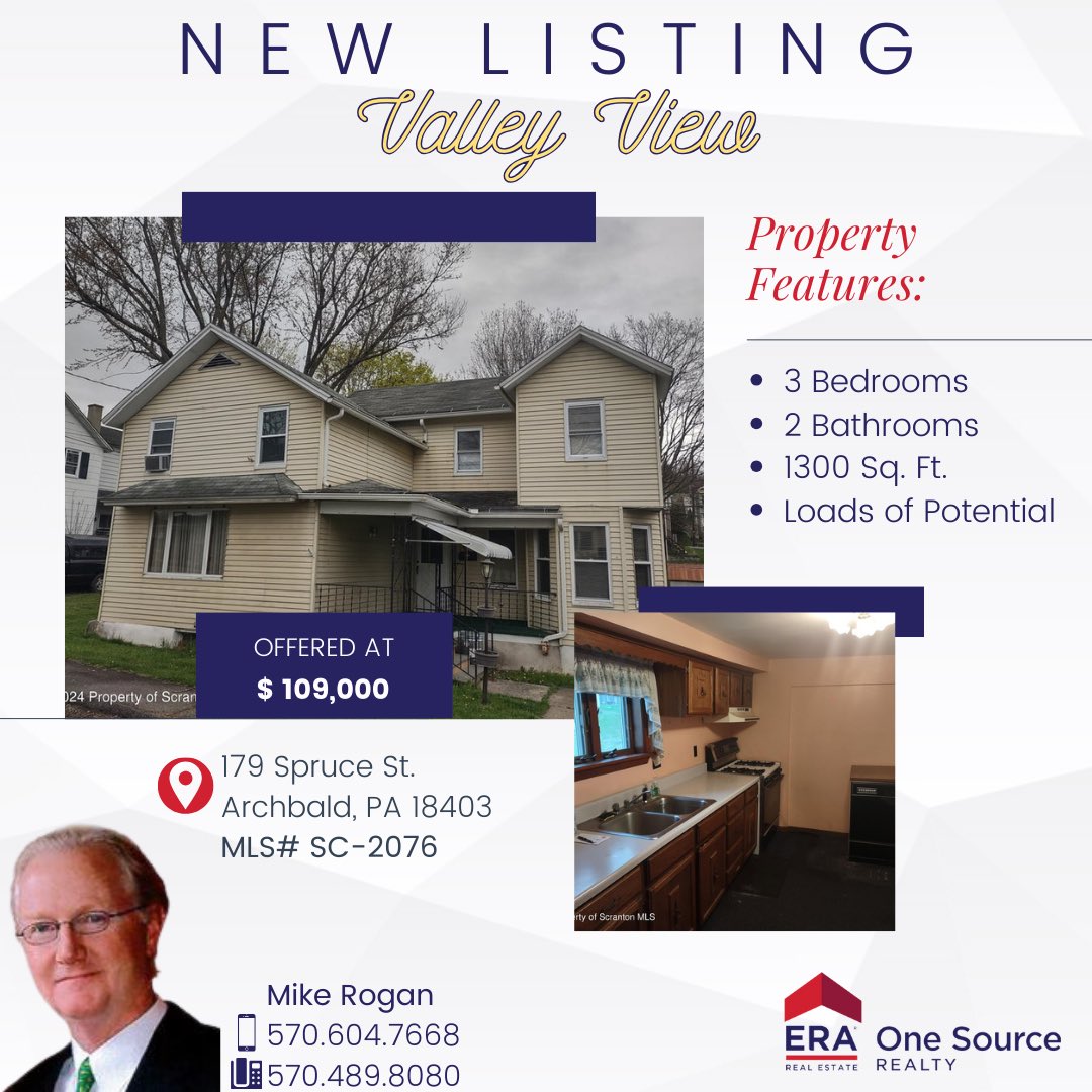 #NewListing #TeamERA #NEPA #RealEstate #InYourCorner #Results #Experience