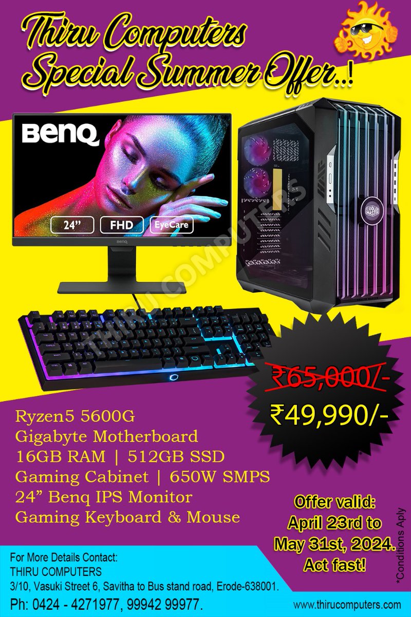 ErodeTc's tweet photo. Summer offer ⛱️🌞 #Erode https://t.co/pmOxUHh8CA