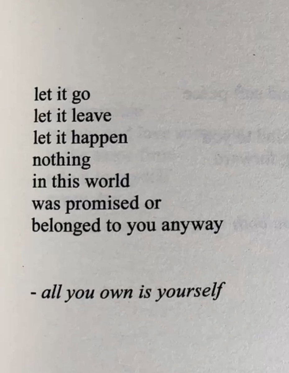 all you own is yourself