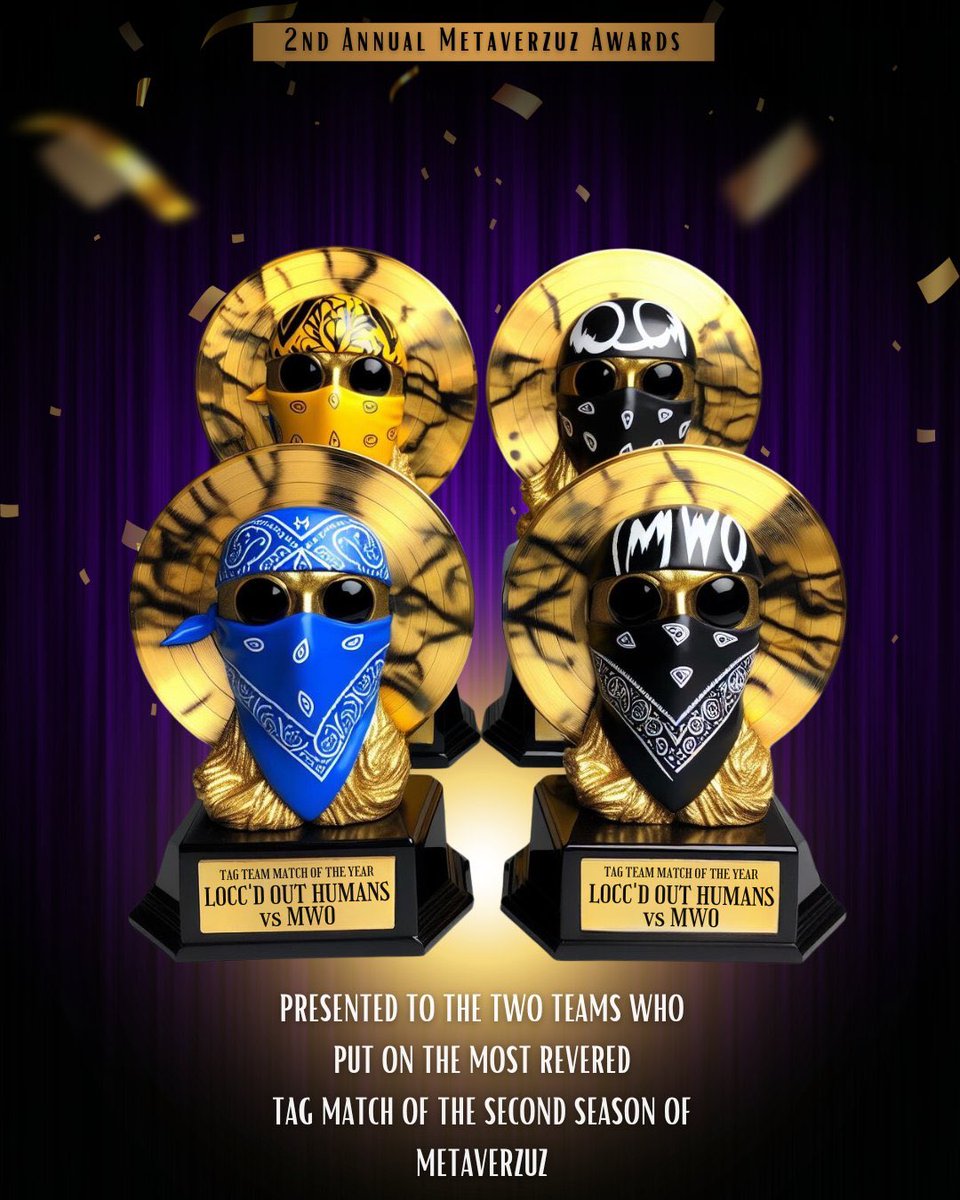 Very few rematches live up to the original. That’s not the case with this one!

Taking home the 2023-24 Tag-Team Match of the Year award are none other than:

LocC’d Out Humans: @aTm_ice & @HumansPersonOh

mWo: @YungWhurlin & @iloveyashar

Congrats to both teams! #MVAs