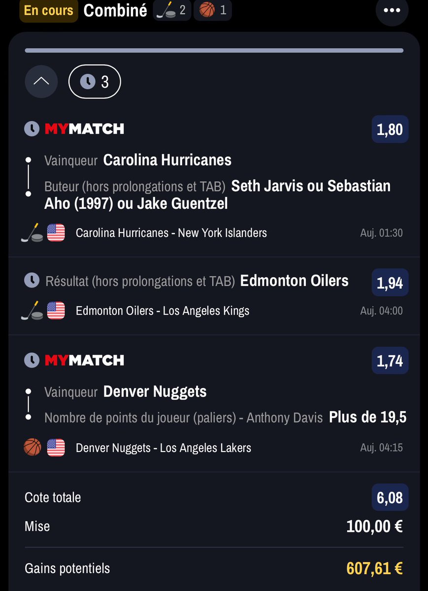 Gogaineasy's tweet photo. Ticket safe π₯π₯π₯ #nba #nhl #Playoffs #parieur #pronostique #pronossafe https://t.co/lZEUVH2rR8