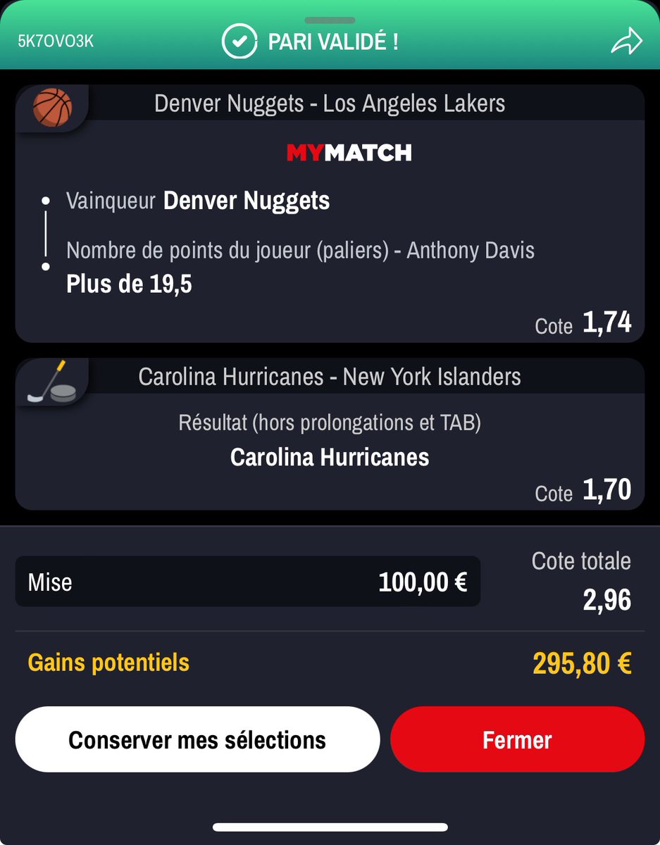 Gogaineasy's tweet photo. Ticket safe π₯π₯π₯ #nba #nhl #Playoffs #parieur #pronostique #pronossafe https://t.co/lZEUVH2rR8