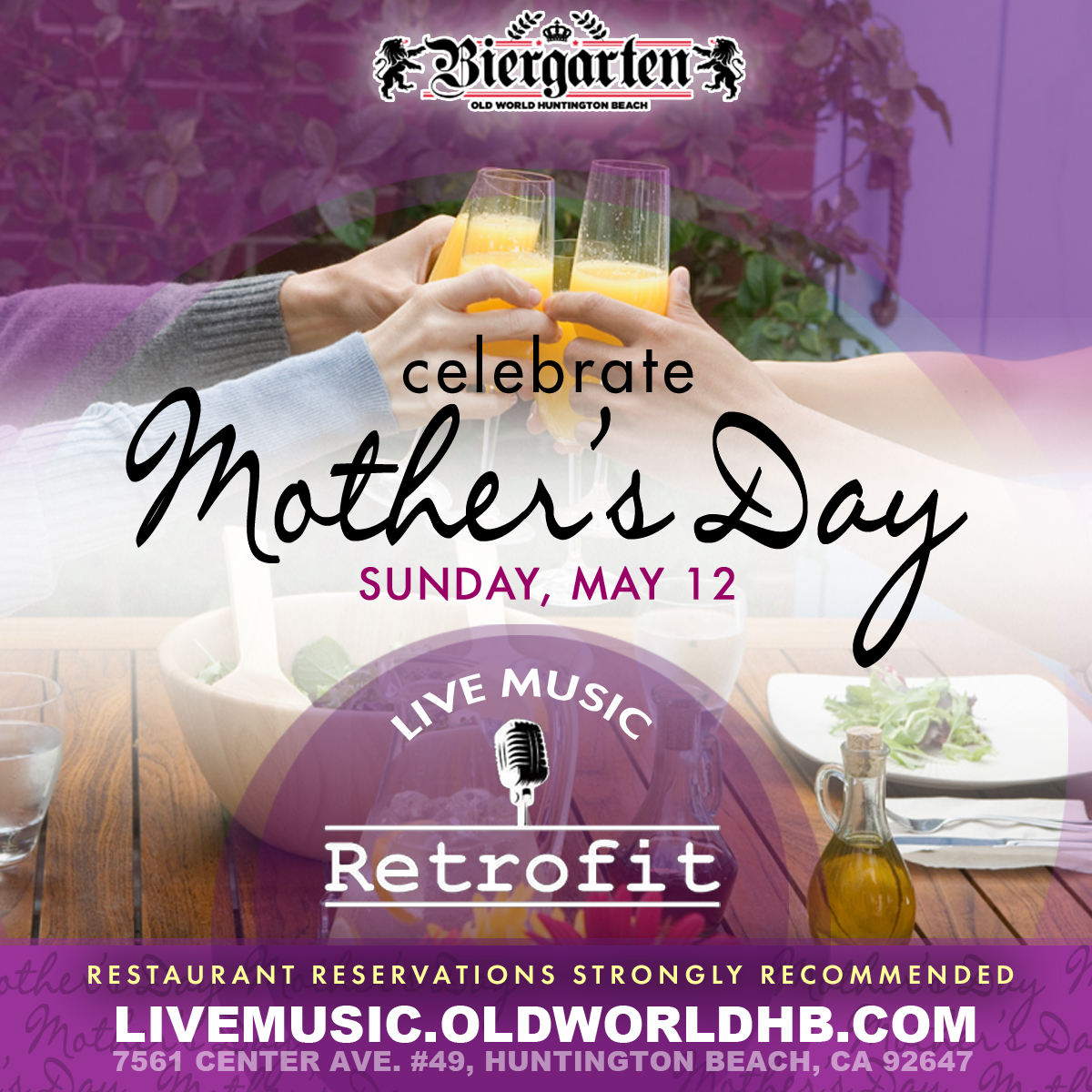 biergartenhb's tweet photo. 💐🌺SUNDAY, MAY 12th💐🌺
Celebrate 🌹MOTHER'S DAY🌹 at the BIERGARTEN featuring RETROFIT

🌷FREE SHOW
🌼ALL AGES
🌷SUNDAY, MAY 12th
🌼RETROFIT plays 1PM – 4PM

⭐VIEW MENU
⭐MAKE RESTAURANT RESERVATION
👉https://t.co/nVK5McEgv3

⭐LEARN MORE AT:
👉https://t.co/1gurGe33mD https://t.co/ILukRLOtvP
