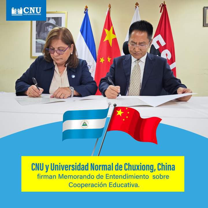 #Nicaragua y la República Popular China firmaron intercambio de colaboración en el campo de la investigación y académico, uniendo aún más los lazos de hermandad y amistad entre ambos pueblos y naciones. #22Abril