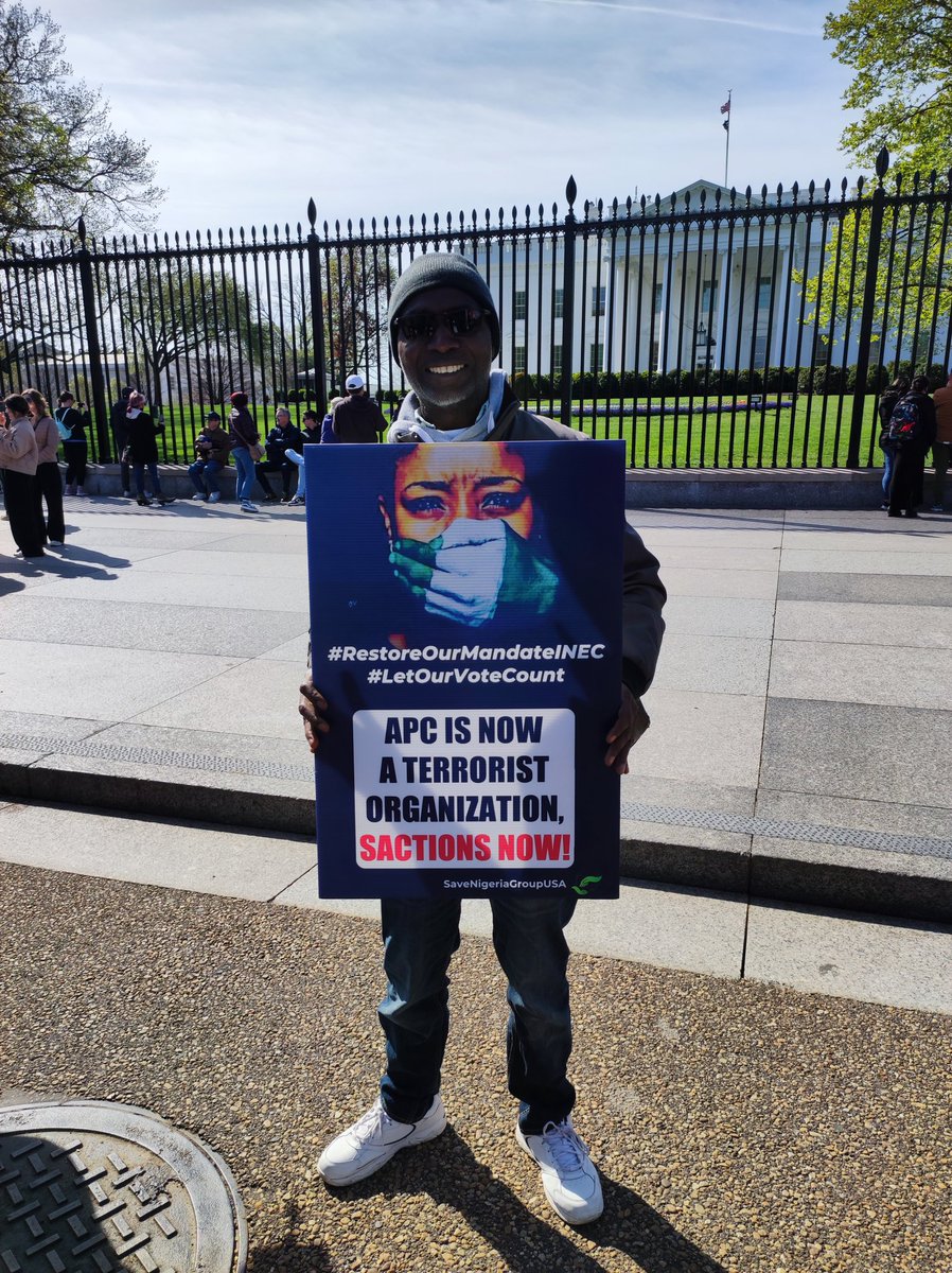 Protesting the stolen mandate in front of the White House - dateline April 2023.
