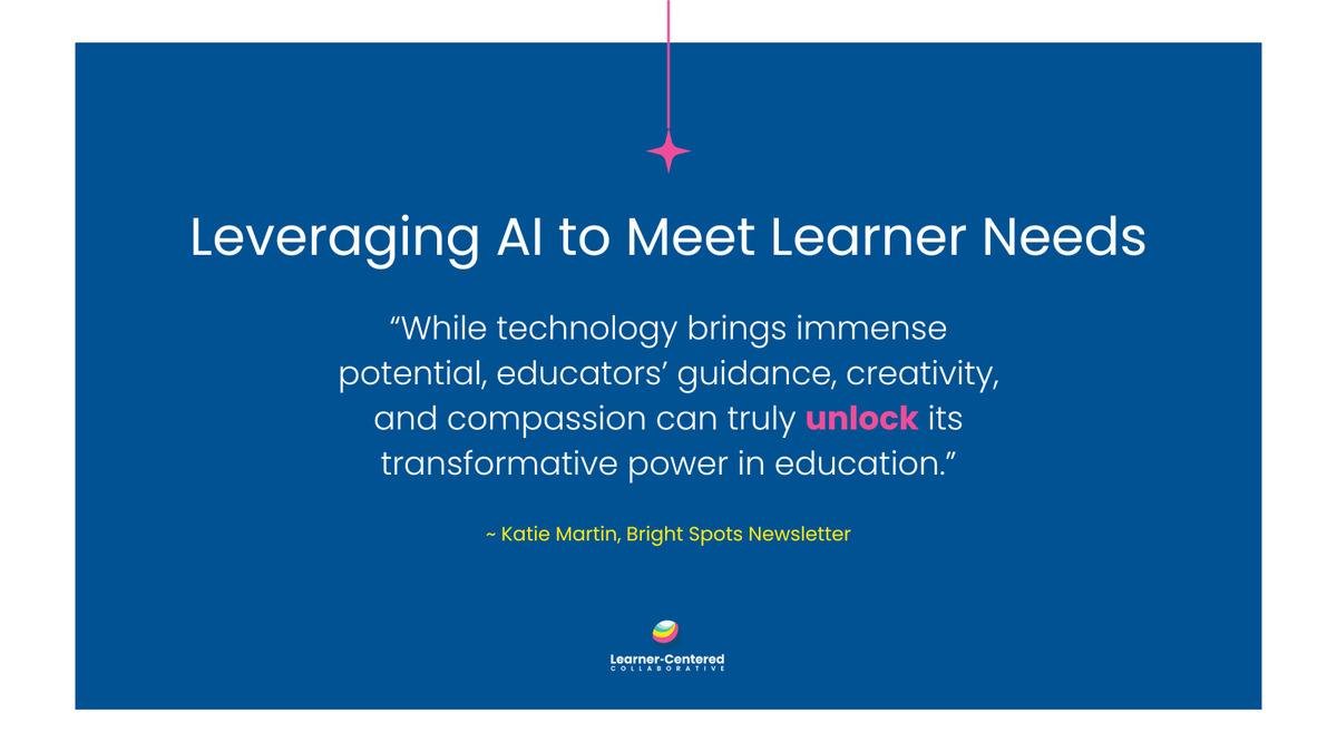 ICYMI: @katiemartinedu highlights her biggest takeaways from a multi-day adventure into AI at last week's @asugsvsummit. Learn more in her most recent issue of Bright Spots—Your weekly source of learner-centered inspiration: hubs.ly/Q02tBg9G0