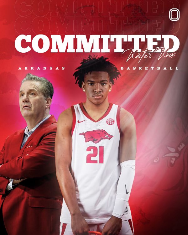 NEWS: Karter Knox, the No. 20 overall recruit in the 2024 class, has committed to John Calipari and the Arkansas Razorbacks, he tells @247Sports. Knox is the first Kentucky decommit to follow Calipari to Fayetteville. || Story: 247sports.com/article/karter…