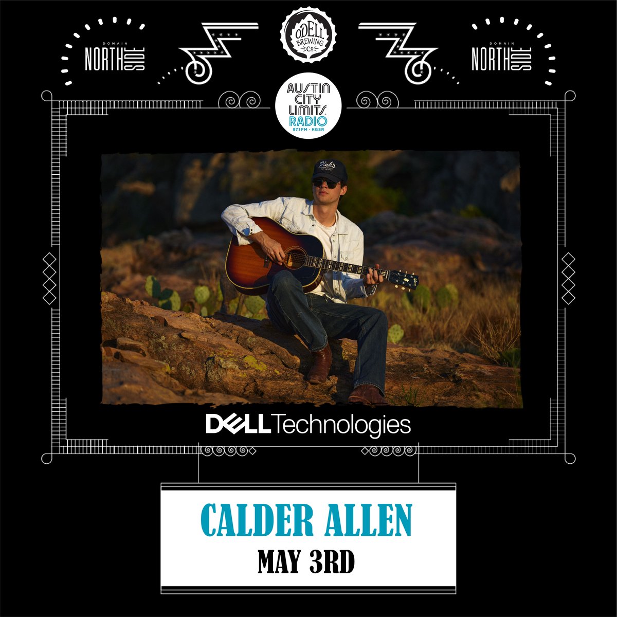 Fly Fishin' Texan, Calder Allen will join us in our Dell Music Lounge on Friday, May 3rd for an exclusive set &amp; interview.

Wanna join us at the show?🎤 Register on our site to win!

Lunches by <a href="/NORTHSIDERckRse/">Domain NORTHSIDE + Rock Rose</a> &amp;  21+ enjoy <a href="/OdellBrewing/">Odell Brewing Co</a>. 🍻

REGISTER: acl-radio.com/dellmusicloung…