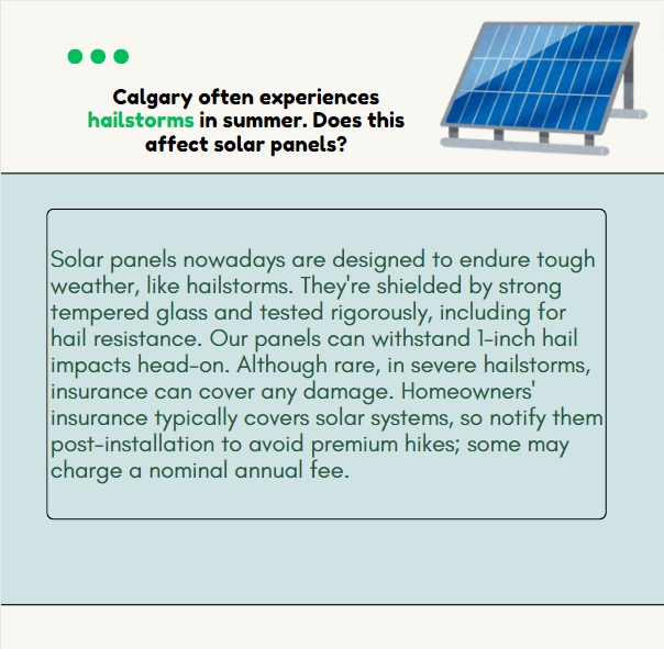 ☀️Q&A session ☀️ 

❓Calgary often experiences hailstorms📷in summer. Does this affect solar panels?  #solar #solarpanels #solarpanelsystem #calgary #alberta #realestate #Edmonton