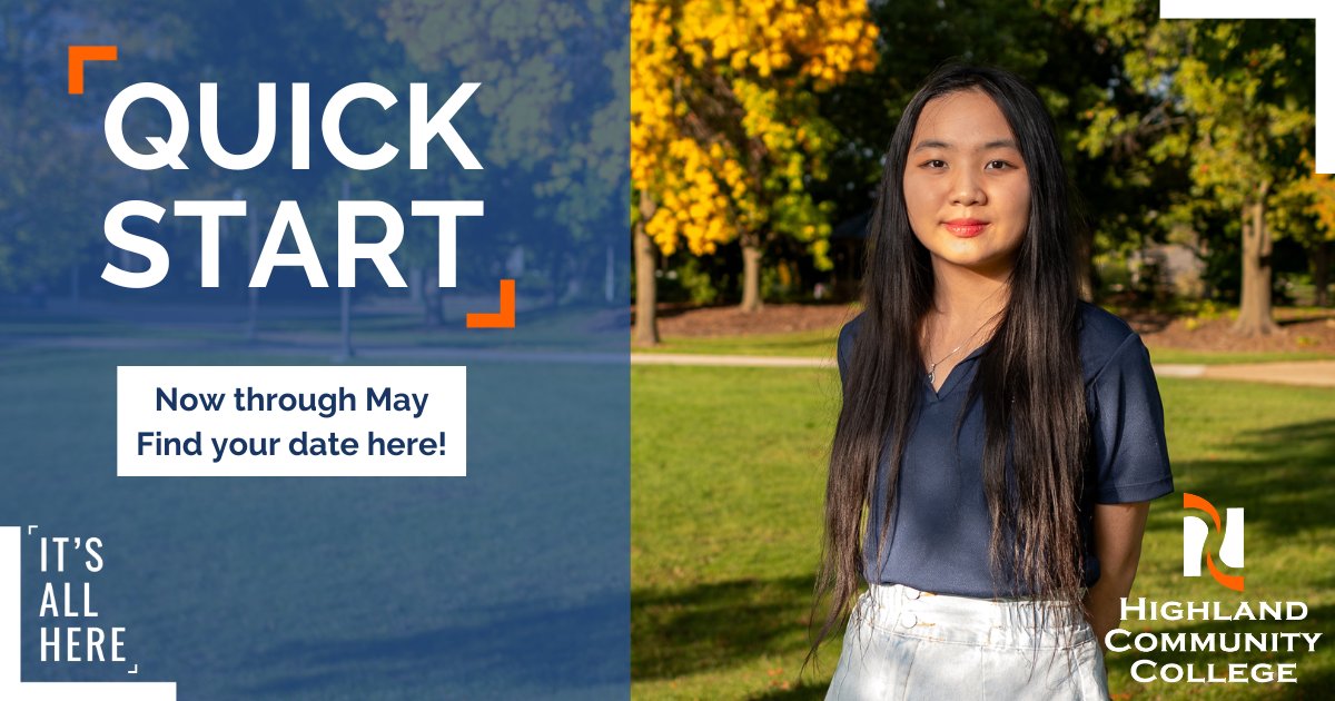 Prepare for fall at Highland with placement testing, advising, and registration all in one visit! Can’t make it to your school's date? Set your own registration date with Advising at 815-599-3573. Find your date at highland.edu/news/quick-sta…
